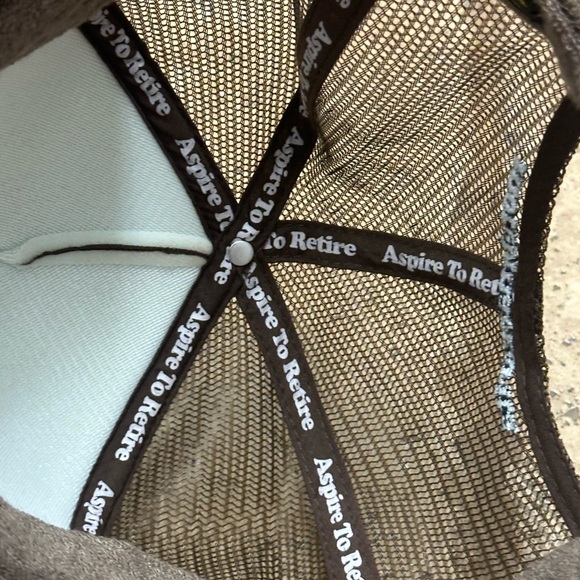 Aspire To Retire Motel Margarita Foam Trucker Snapback Hat Puff Print - Picture 5 of 6